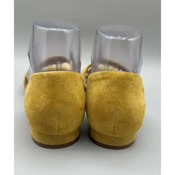 Madewell Women's Size 7.5 Leila Sleek Strappy Sandal in Suede Yellow - Picture 5 of 9